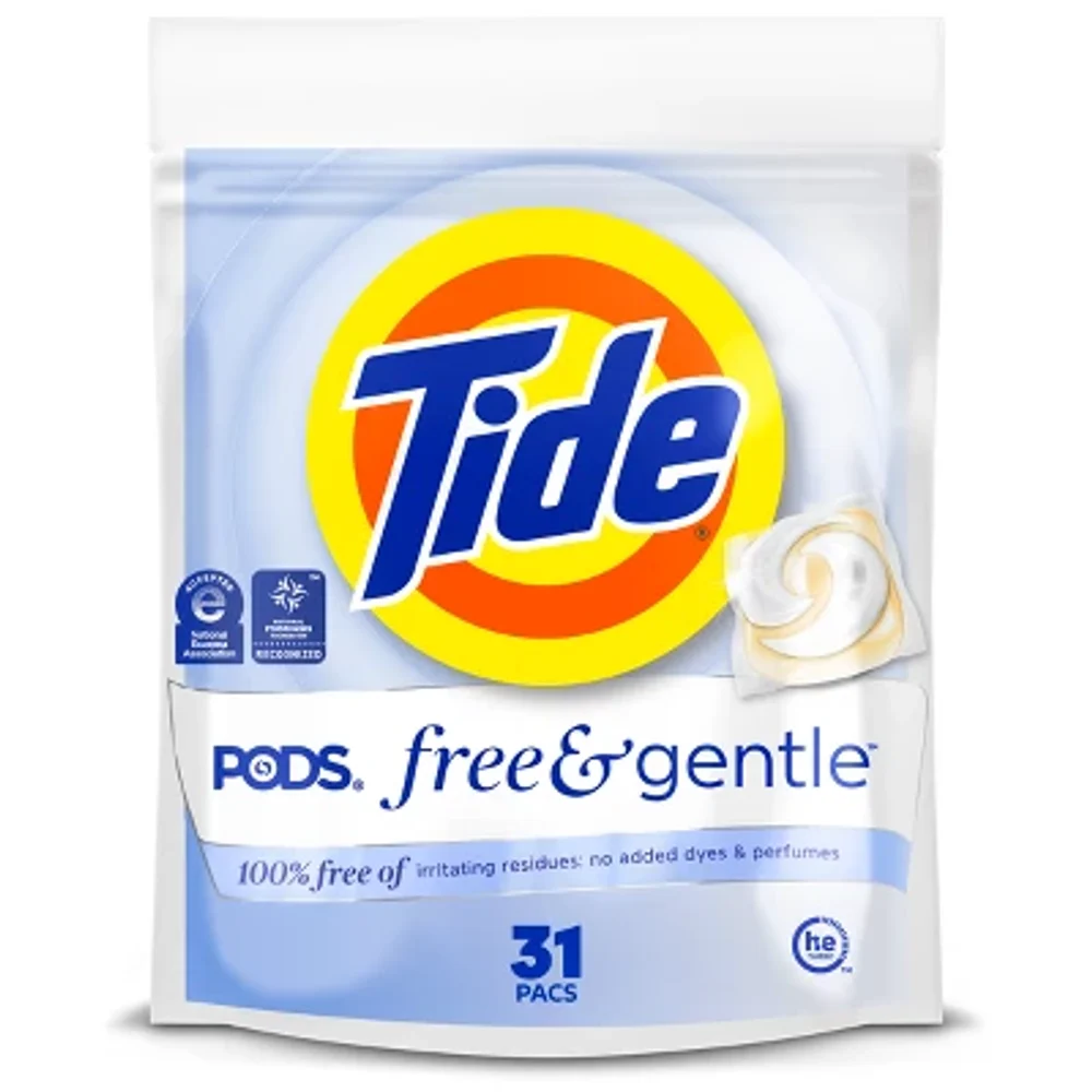 Tide Free & Gentle Laundry Detergent Pods, 31 ct product reference
